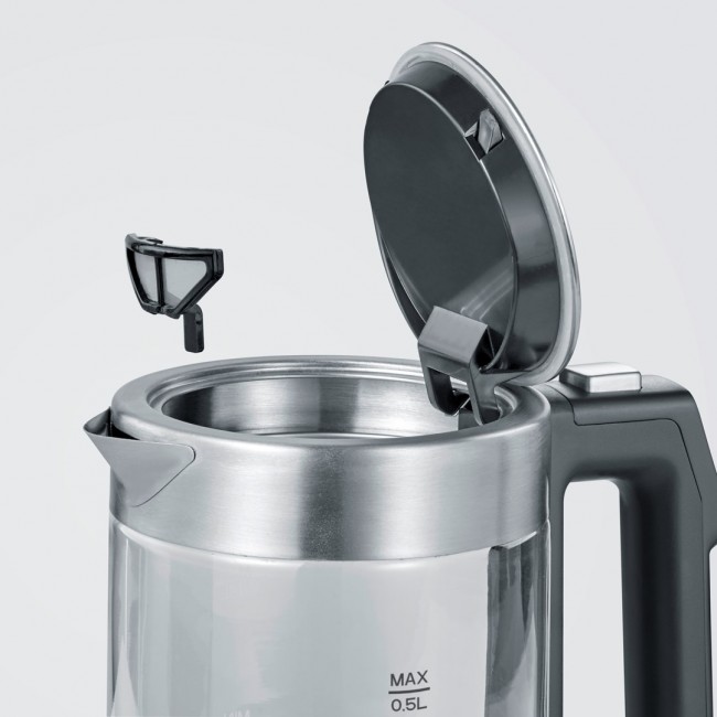 Severin WK 3458 electric kettle 0.5 L 1100 W Black, Transparent Severin WK 3458 electric kettle 0.5 L 1100 W Black, Transparent