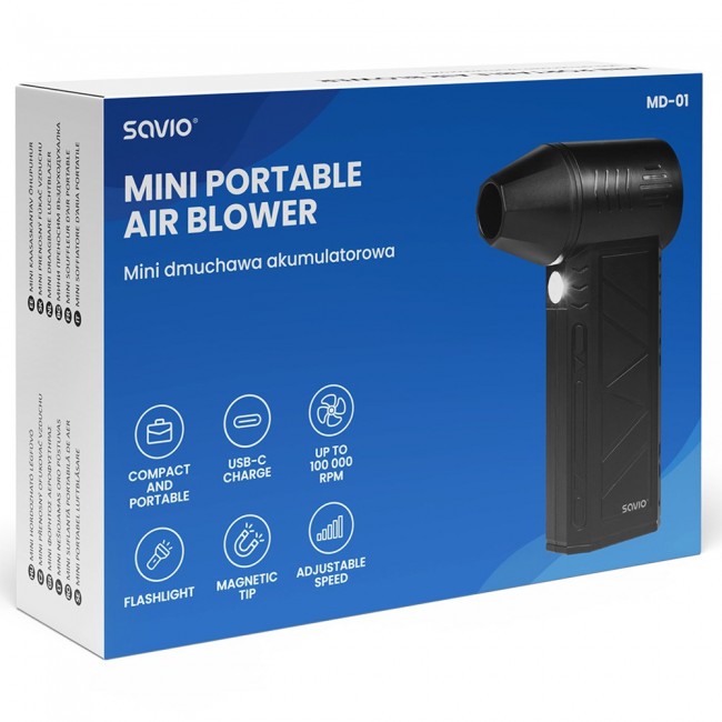 Savio MD-01 leaf blower 60 W 7.4 V 140 km/h Lithium-Ion (Li-Ion)