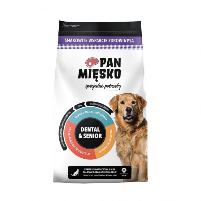 PAN MIĘSKO Specjalne potrzeby Dental & Senior Beef with turkey M - dry dog food - 50g