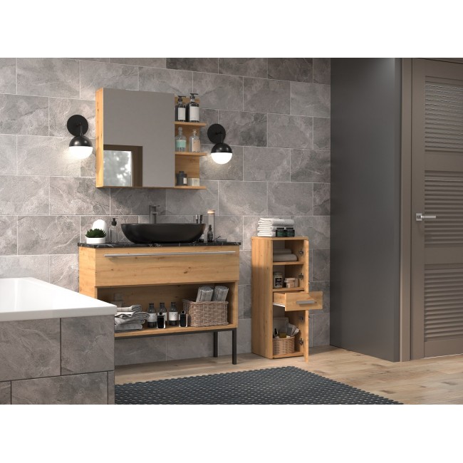 Topeshop NEL V DDS ARTISAN bathroom storage cabinet Oak
