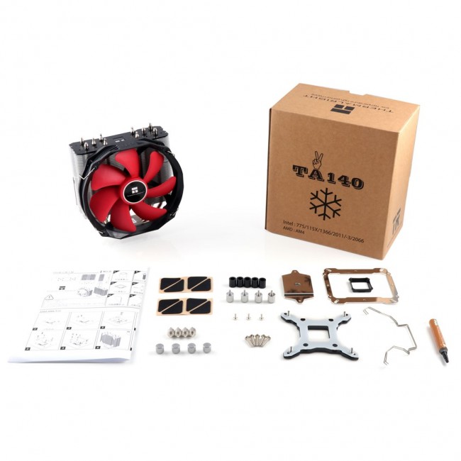 Thermalright TA140 computer cooling system Processor Air cooler 14 cm Grey, Red Thermalright TA140 computer cooling system Processor Air cooler 14 cm Grey, Red