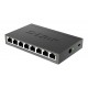 D-Link DGS-108 Unmanaged L2 Gigabit Ethernet (10/100/1000) Black