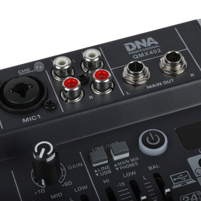 DNA Professional QMX402 - analogue audio mixer with Bluetooth DNA Professional QMX402 - analogue audio mixer with Bluetooth