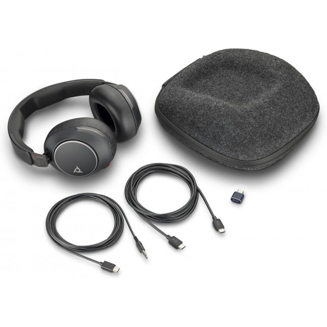 HP Poly Voyager Surround 80 UC USB-C Headset +USB-C/A Adapter