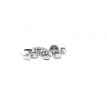 ELLE Home Stainless Steel Cookware Set ECCS200416A, 16 Pieces