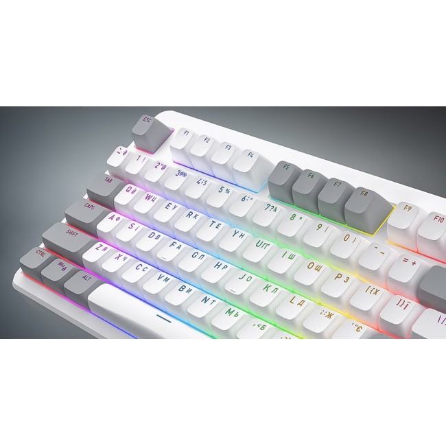 HATOR Rockfall 3 TKL Wireless, black, QMK/VIA, OMA profile white-black keycaps Keyboard - linear mechanical hotswap switches - US - ANSI Layout (HTK850)