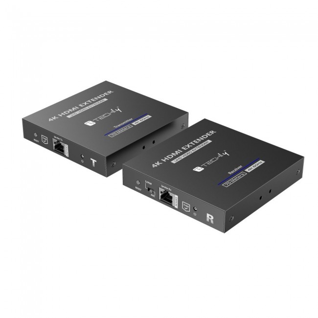 Techly IDATA-EXT-676 AV transmitter & receiver Black