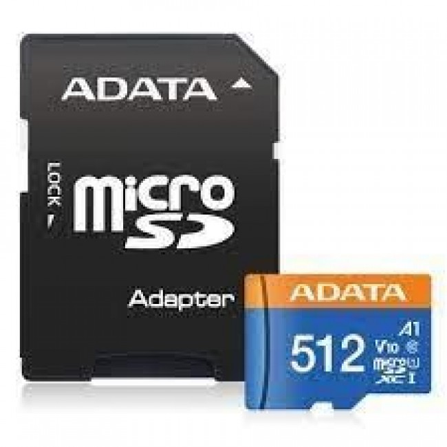 ADATA AUSDX512GUICL10A1-RA1 memory card 512 GB MicroSDXC UHS-I Class 10 ADATA AUSDX512GUICL10A1-RA1 memory card 512 GB MicroSDXC UHS-I Class 10