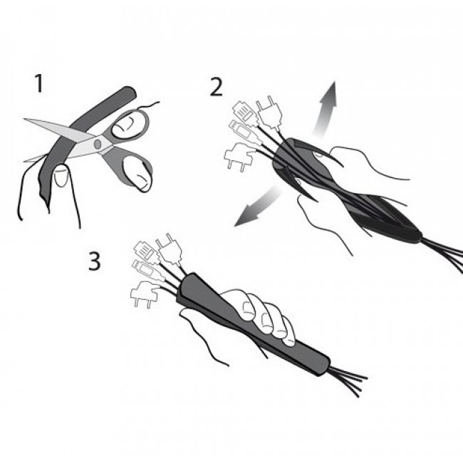Label-the-cable CABLE TUBE cable tie Polyester Black 1 pc(s)