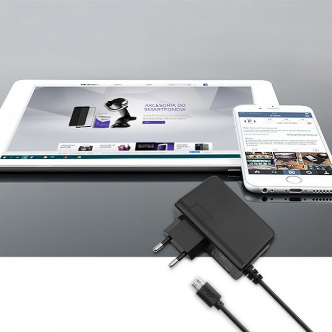 Qoltec 51022 mobile device charger Black Indoor Qoltec 51022 mobile device charger Black Indoor