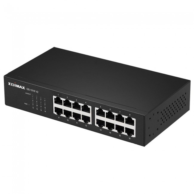 Edimax GS-1016 V2 network switch Managed Gigabit Ethernet (10/100/1000) Black Edimax GS-1016 V2 network switch Managed Gigabit Ethernet (10/100/1000) Black