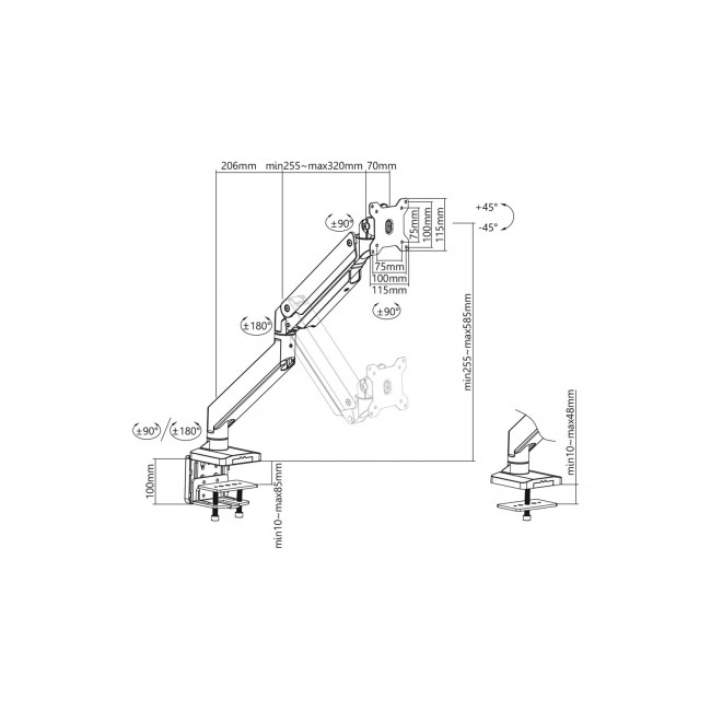 DIGITUS DA-90426 - monteringssat - Gas