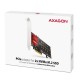 Axagon PCEM2-ND PCIe x8 - dual M.2 NVMe M-key slot adapter, RAID, dataswitch, w. SP & LP
