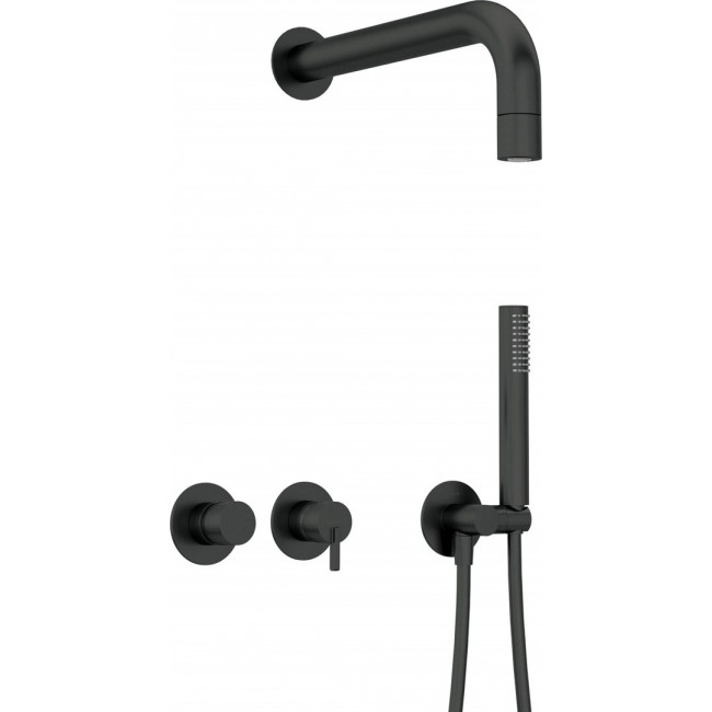 Concealed shower set with hand shower - with horizontal mixer Concealed shower set with hand shower - with horizontal mixer