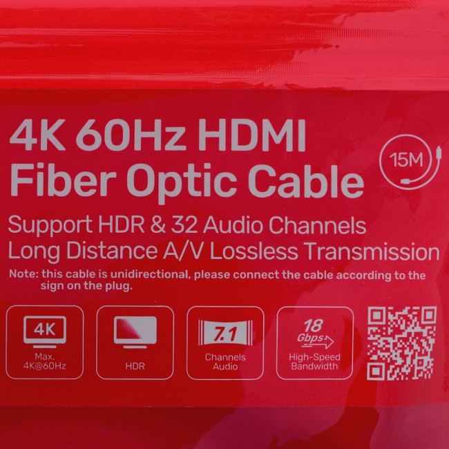 UNITEK HDMI CABLE 2.0 4K 60HZ AOC 15M UNITEK HDMI CABLE 2.0 4K 60HZ AOC 15M