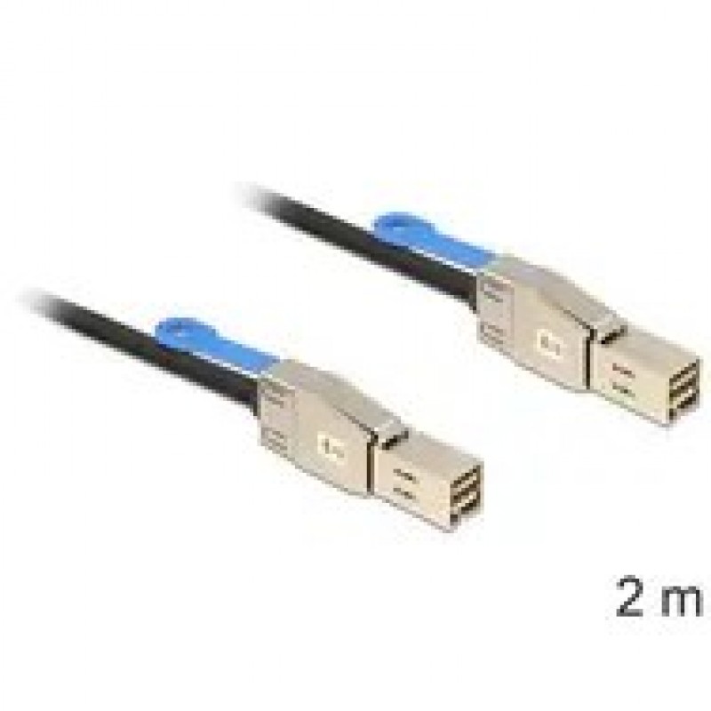 DeLOCK 83395 Serial Attached SCSI (SAS) cable 2 m Black