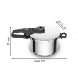 Pressure cooker TEFAL SECURE TRENDY 6L + stainless steel basket