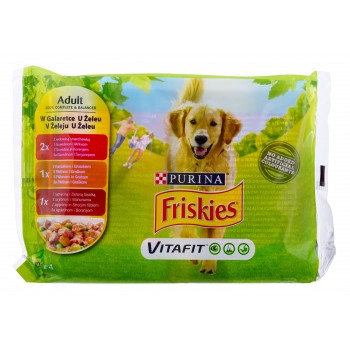 PURINA Friskies Adult - Mix in jelly - wet dog food - 4 x100 g