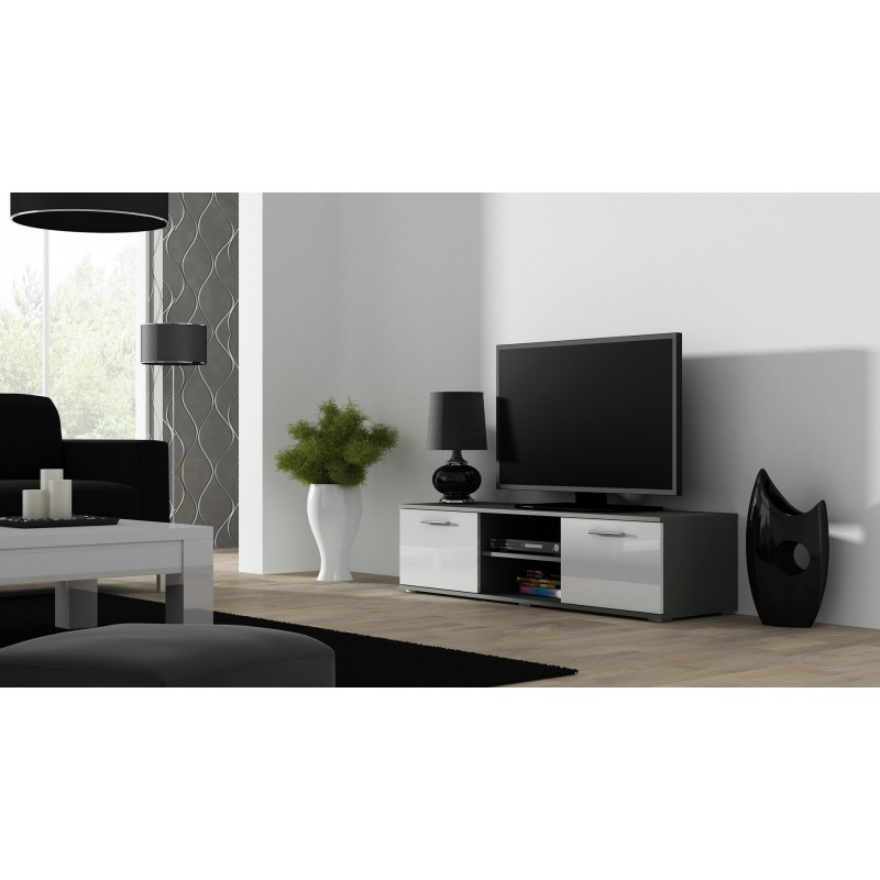 Cama TV stand SOHO 140 grey/white gloss Cama TV stand SOHO 140 grey/white gloss