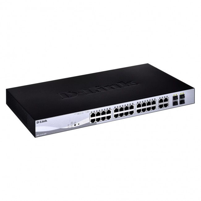 D-Link DGS-1210-24P Managed L2 Gigabit Ethernet (10/100/1000) Power over Ethernet (PoE) Black