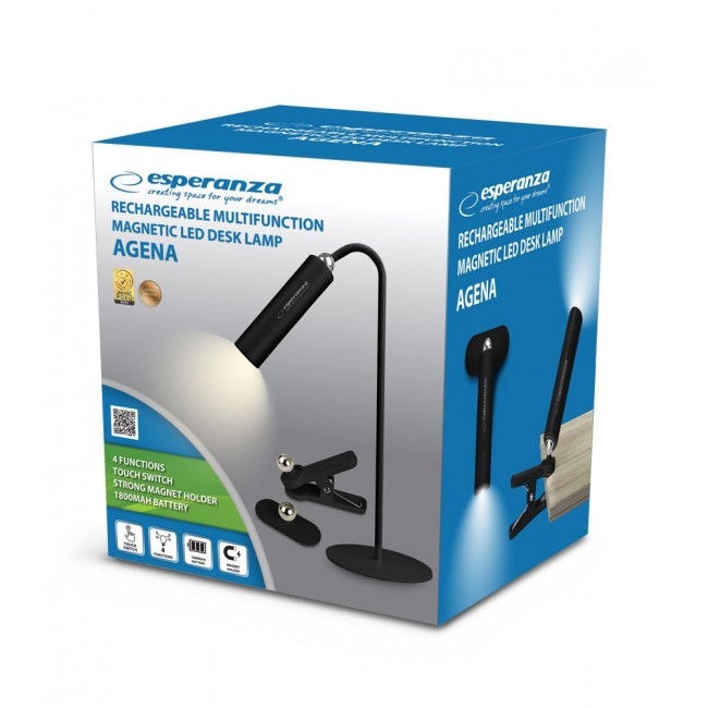 Esperanza ELD118K LED desk lamp 3in1 Black Esperanza ELD118K LED desk lamp 3in1 Black