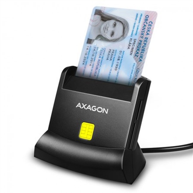 Axagon CRE-SM2 smart card reader Indoor USB USB 2.0 Black Axagon CRE-SM2 smart card reader Indoor USB USB 2.0 Black