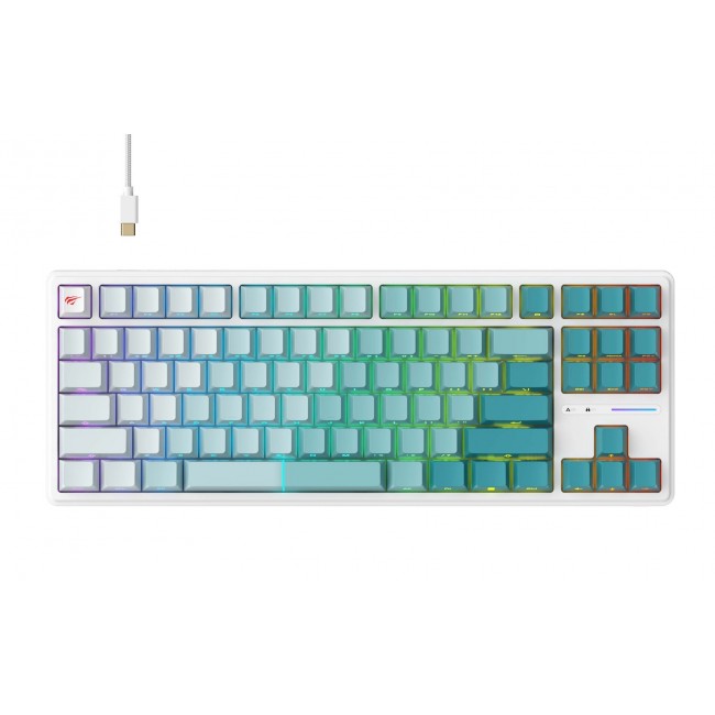 Havit KB901L - gaming keyboard (white and green) Havit KB901L - gaming keyboard (white and green)