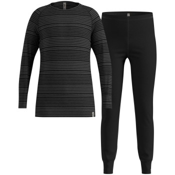 Thermal underwear - Odlo Set long ACTIVE WARM SET size 104 cm Black