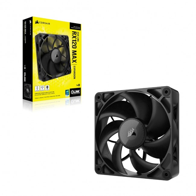 Corsair iCUE LINK RX120 MAX Computer case Fan 12 cm Black 1 pc(s) Corsair iCUE LINK RX120 MAX Computer case Fan 12 cm Black 1 pc(s)