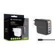 Conceptronic 4-Port 100W GaN USB PD Charger with USB-C Charging Cable, USB-C x 3, USB-A x 1, QC 3.0, PPS