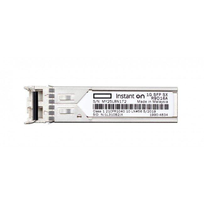 HPE Aruba Networking Networking Instant On 1G SFP LC SX 500m OM2 MMF Transceiver HPE Aruba Networking Networking Instant On 1G SFP LC SX 500m OM2 MMF Transceiver