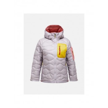 Kurtka damska puchowa PEAK PERFORMANCE W Helium Utility Down Hood Jacket kolor szary - S