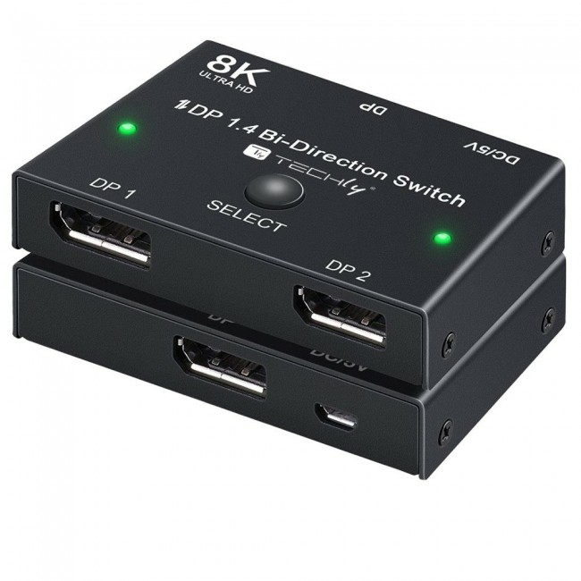 Techly IDATA-DP-2DP-8KT video switch DisplayPort