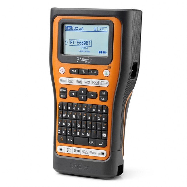 Brother PT-E560BTVP label printer Thermal transfer 180 x 180 DPI 20 mm/sec Wired & Wireless HSE/TZe Bluetooth QWERTZ Brother PT-E560BTVP label printer Thermal transfer 180 x 180 DPI 20 mm/sec Wired & Wireless HSE/TZe Bluetooth QWERTZ