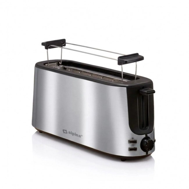 Alpina 8711252473512 toaster 7 2 slice(s) 1000 W Black, Silver