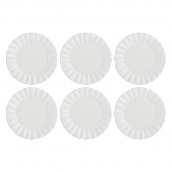 Set of 6 Ducale Salad Plates - White, 20 cm