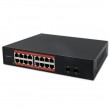 Qoltec Prze ącznik sieciowy SWITCH Gigabit Ethernet | 16x RJ45 | 2x SFP | 1000 Mb/s