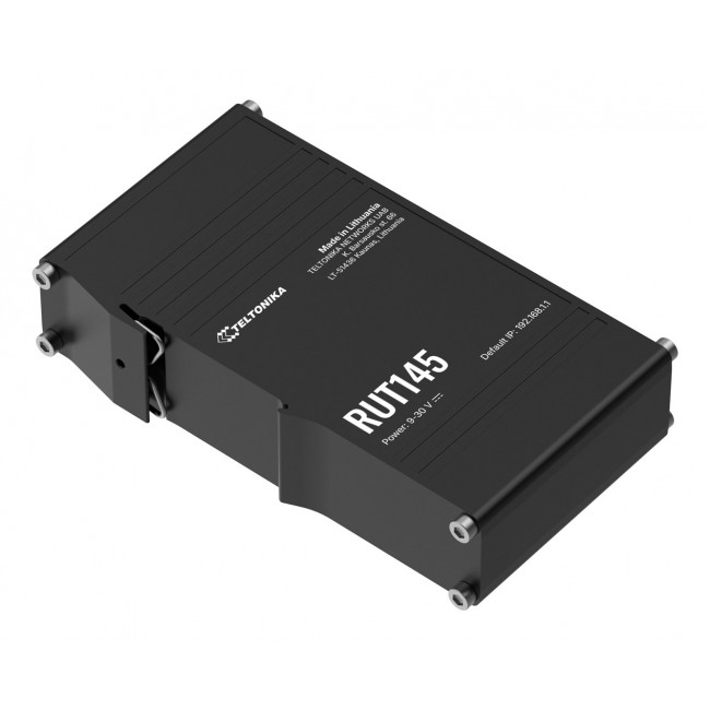 Teltonika RUT145 wireless router Fast Ethernet Single-band (2.4 GHz) Black Teltonika RUT145 wireless router Fast Ethernet Single-band (2.4 GHz) Black