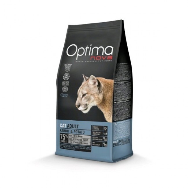 OPTIMANOVA Cat Adult Rabbit and Potatoes - dry cat food - 2kg