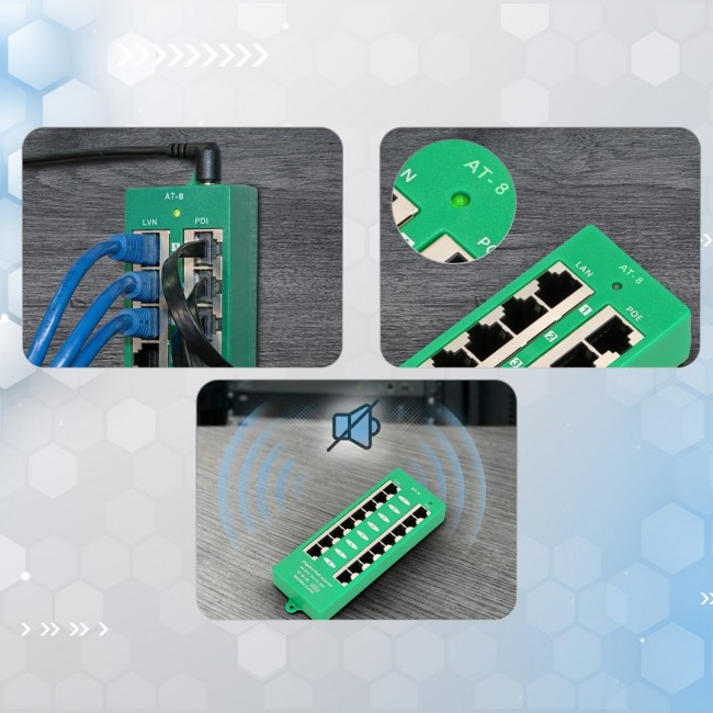 Extralink Gigabit PoE Injector 8 Port Active, 8 ports Gigabit 802.3at/af, Mode A Extralink Gigabit PoE Injector 8 Port Active, 8 ports Gigabit 802.3at/af, Mode A