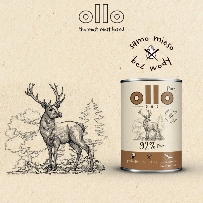 OLLO Pure Deer wet dog food 850 g