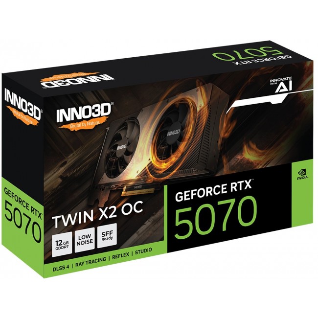 Inno3D GeForce RTX 5070 TWIN X2 OC NVIDIA 12 GB GDDR7 Inno3D GeForce RTX 5070 TWIN X2 OC NVIDIA 12 GB GDDR7