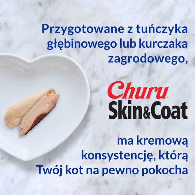 INABA Churu Skin&Coat Chicken recipe - cat treats - 4x14 g INABA Churu Skin&Coat Chicken recipe - cat treats - 4x14 g
