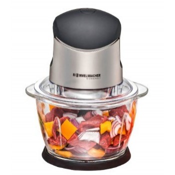 Rommelsbacher MZ 400 electric food chopper 1 L 400 W Black, Stainless steel