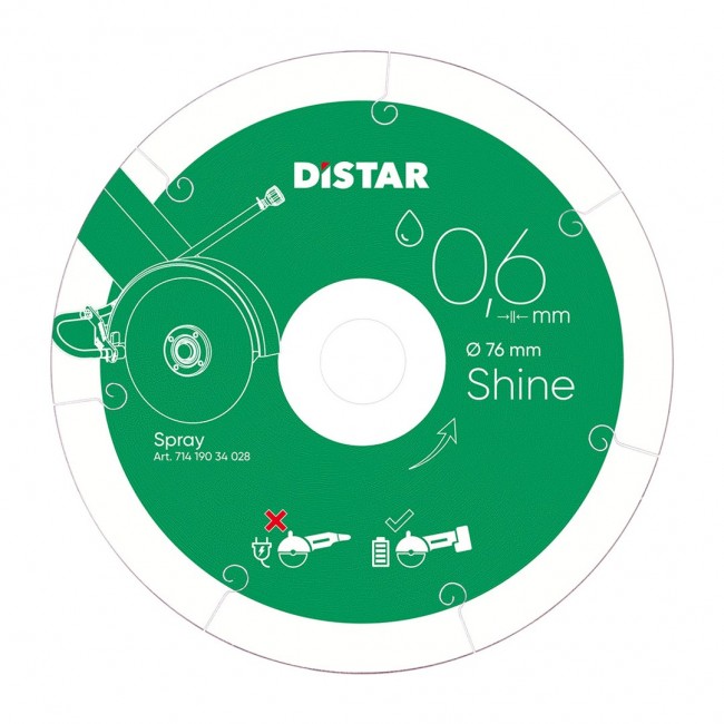 DISTAR TARCZA DIAMENTOWA SHINE 76 x 0,6 x 22,23mm