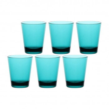 ROSE&TULIPANI FIABA Set of 6 Acrylic Glasses 440 ml, Turquoise