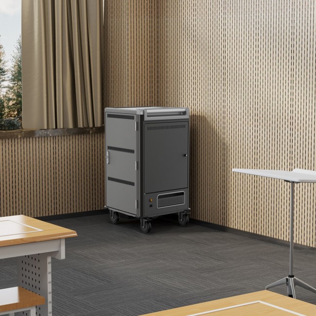 Ewent EW1700 portable device management cart/cabinet Black, Grey