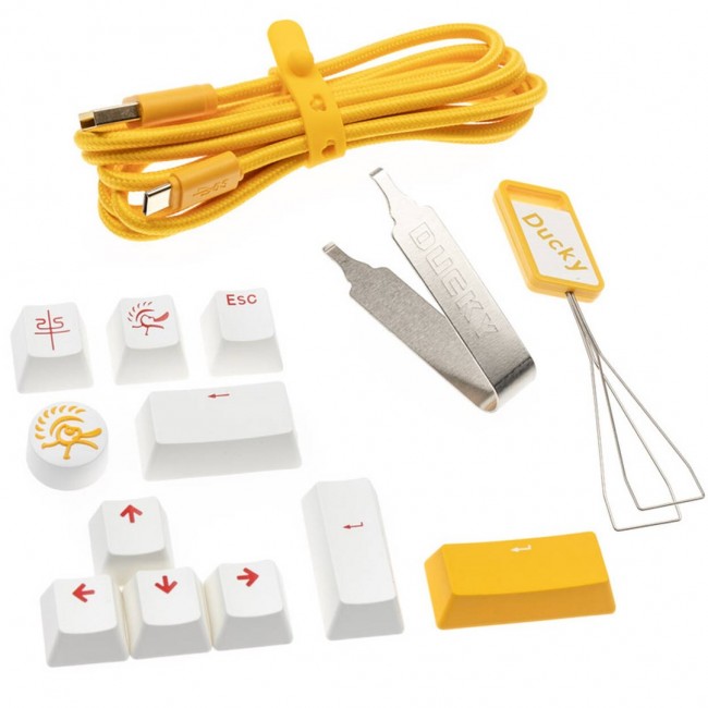 Ducky One 3 Yellow Mini Gaming Tastatur RGB LED - MX-Clear US keyboard USB US English