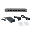 LevelOne 10-Port Gigabit PoE Switch, 802.3af/at PoE, 8 PoE Outputs, 120W Power Budget, 1 x Gigabit SFP, 1 x Gigabit RJ45 Uplink
