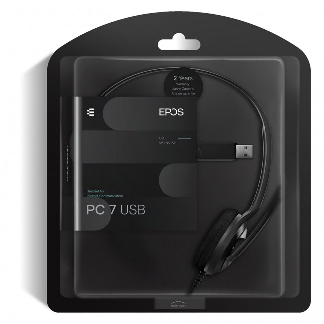 Sennheiser PC 7 USB Headset Wired Headband Office/Call Centre USB Type-A Black Sennheiser PC 7 USB Headset Wired Headband Office/Call Centre USB Type-A Black